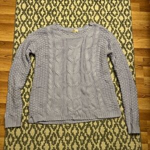 Cable Knit Sweater in Light Blue